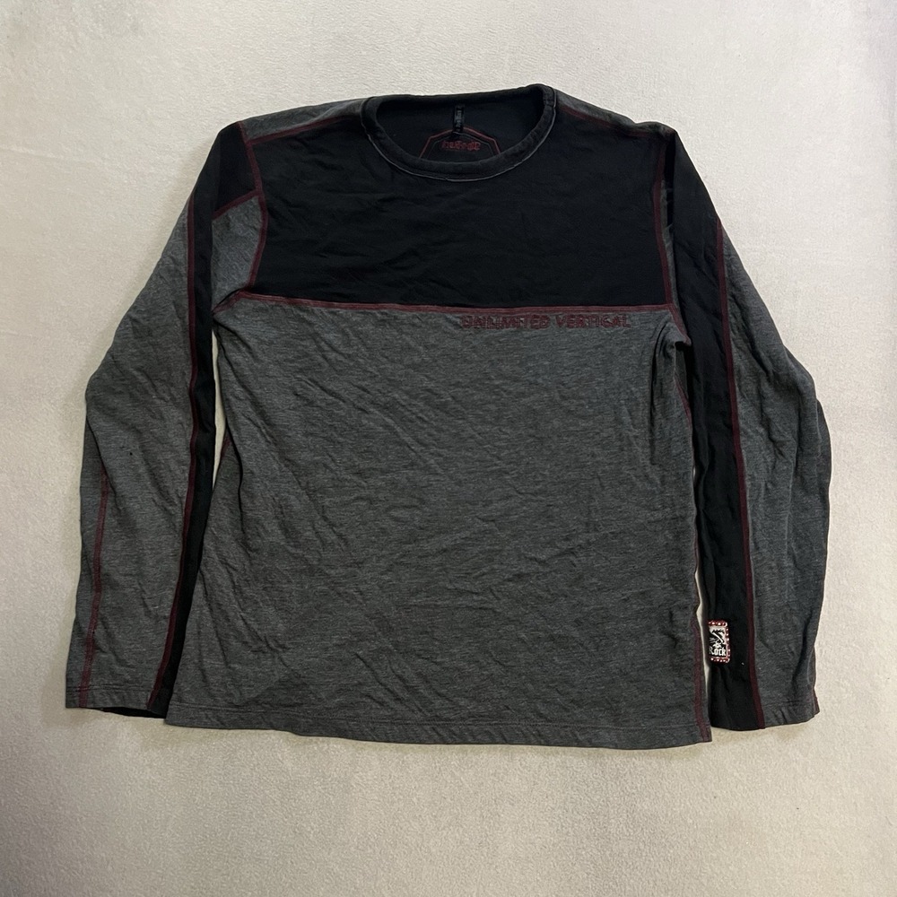 ALP-N-ROCK Shirt Men's Size Large Size 3 Gray Black Heather Long Sleeve Pullover